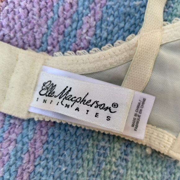 Elle MacPherson Intimates Casablanca Unlined Underwire Lace Bra Offwhite NWOT - Picture 7 of 10